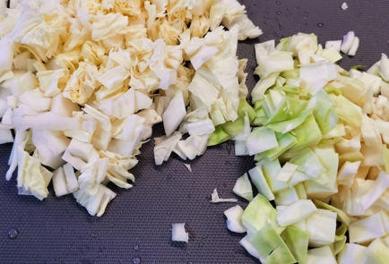 Фото шага рецепта Овощной салат с песто и домашним майонезом 152235 шаг 2  