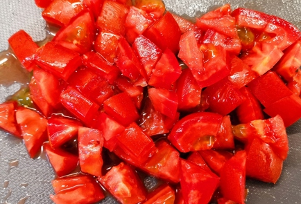 Фото шага рецепта Овощной салат с песто и майонезом 151291 шаг 4  