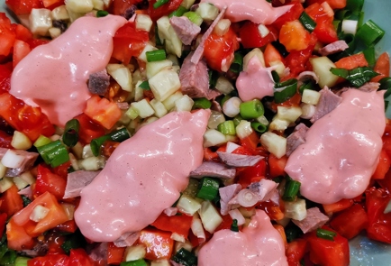 Фото шага рецепта Овощной салат с утиной грудкой 152860 шаг 10  