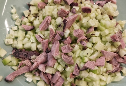 Фото шага рецепта Овощной салат с утиной грудкой 152860 шаг 4  