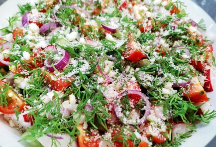 Фото шага рецепта Овощной салат с беконом и пармезаном 140714 шаг 16  