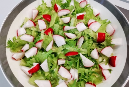 Фото шага рецепта Овощной салат с беконом и пармезаном 140714 шаг 4  