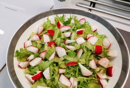 Фото шага рецепта Овощной салат с беконом и пармезаном 140714 шаг 5  