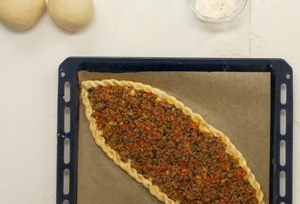 Фото шага рецепта Турецкая пицца пиде 137411 шаг 8  