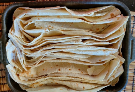 Фото шага рецепта Пирог из лаваша с сыром и творогом 174531 шаг 4  