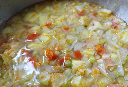 Фото шага рецепта Постные щи с молодым горошком 190874 шаг 15  