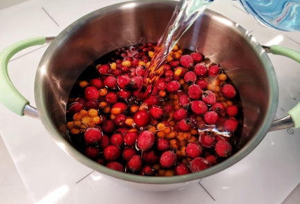 Вариант 1. Классический рецепт морса из замороженных ягод