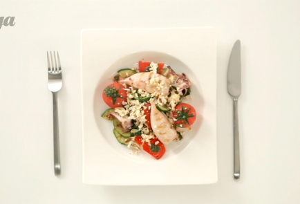 Фото шага рецепта Салат с кальмарами овощами и копченым сыром 31628 шаг 6  