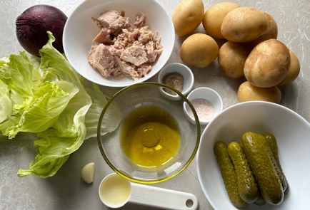 Фото шага рецепта Салат с тунцом и молодым картофелем 174126 шаг 1  