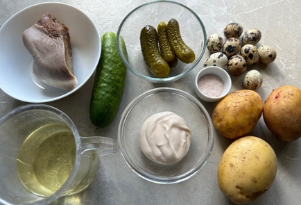 Фото шага рецепта Салат с языком и картофелем пай 174145 шаг 1  