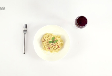 Фото шага рецепта Спагетти карбонара со сливками 17614 шаг 4  