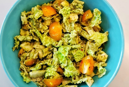 Фото шага рецепта Средиземноморский салат с песто 152650 шаг 10  