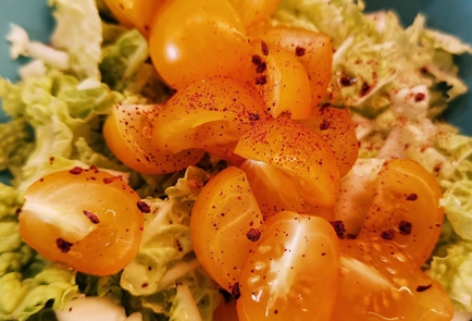 Фото шага рецепта Средиземноморский салат с песто 152650 шаг 3  