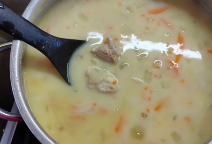 Фото шага рецепта Суп куриный с чечевицей и сливками 174831 шаг 14  