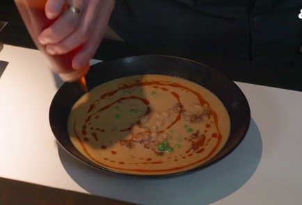 Фото шага рецепта Суп с курицей тандури и кокосовыми сливками 175628 шаг 9  