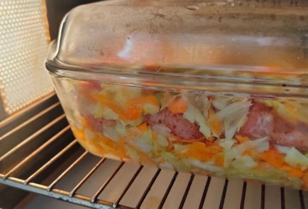 Фото шага рецепта Свинина с капустой морковью и помидорами в духовке 186409 шаг 19  