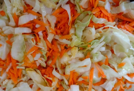 Фото шага рецепта Свинина с капустой морковью и помидорами в духовке 186409 шаг 8  