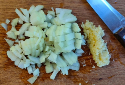 Фото шага рецепта Картошка с фаршем и фасолью в духовке 174835 шаг 3  