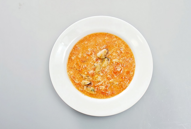 Томатный суп с морепродуктами и рисом, пошаговый рецепт на 1864 ккал, фото, ингредиенты - Софья