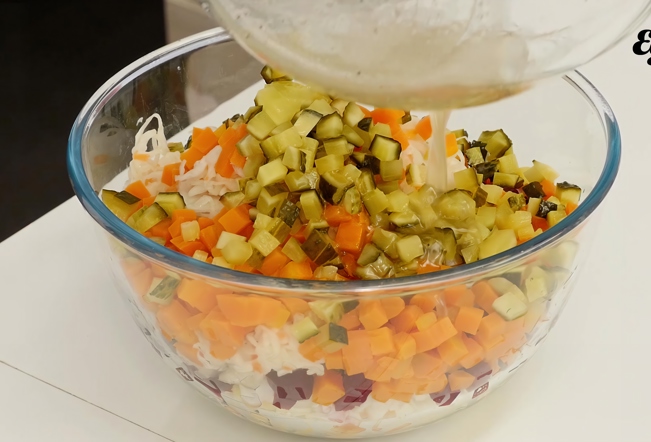 Винегрет со свежей капустой и соленым огурцом — рецепт с фото пошагово