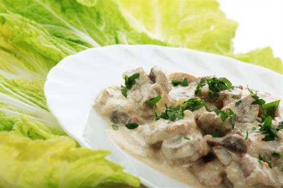 Фото рецепт Курица со сметаной и грибами
