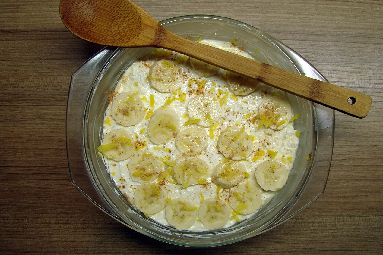 Творожная запеканка с бананами на йогурте - пошаговый рецепт с фото, ингредиенты, как приготовить