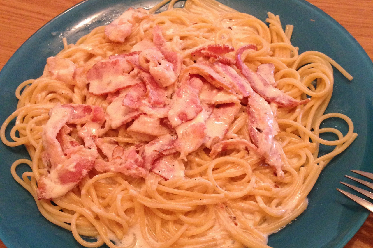 Как приготовить Спагетти карбонара с щековиной рецепт пошагово