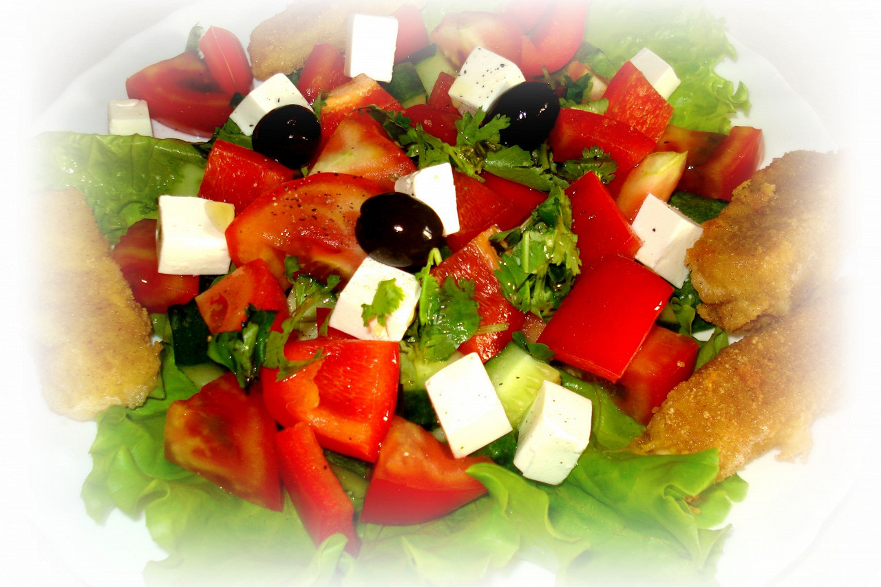 Фото салат греческий рецепт с фото пошагово