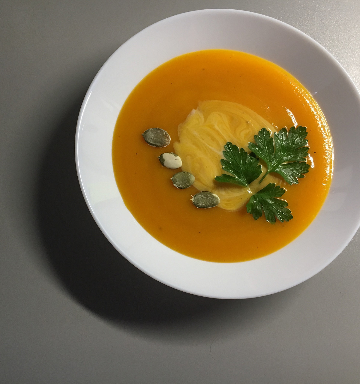 Тыквенный суп со сливками и картошкой