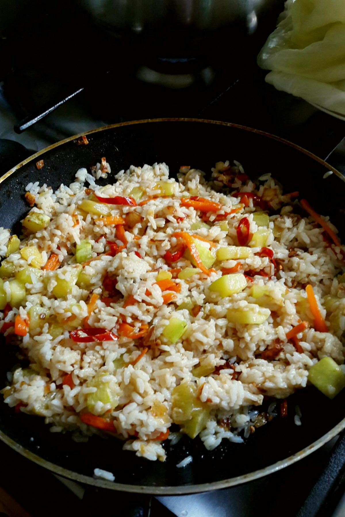 Рис с овощами и куриным филе