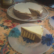 Апельсиновый торт с суфле из белого и молочного шоколада