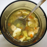 Суп куриный с клецками