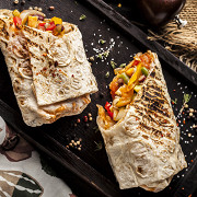 Шаурма с вешенками и красной фасолью