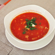Томатный суп с макаронами