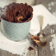 Шоколадный кекс из нутеллы за 3 минуты