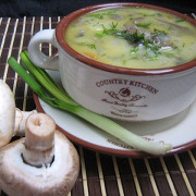 Сырный суп с шампиньонами