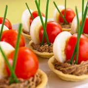 Тарталетки с печеночным муссом