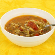 Быстрый суп из индейки с коричневым рисом