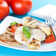 Палтус с овощами
