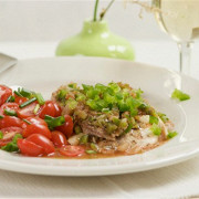 Камбала отварная с овощами