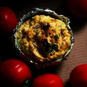Острый творожный пудинг с орехами и семечками