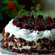 Торт «Черный лес» с вишней и шоколадным кремом