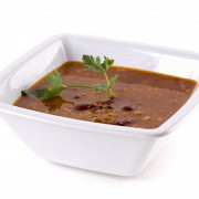 Суп-пюре из черной фасоли и кориандра