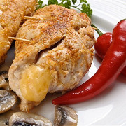 Куриные котлеты с грибами и сыром
