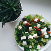 Салат из свежих овощей с фетой