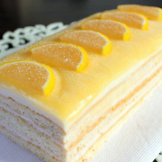 Лимонно-творожный торт