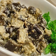 Баклажаны с луком в сметане