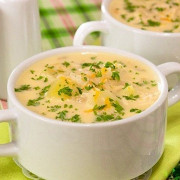 Сырный суп с рисом