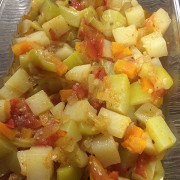 Быстрое овощное рагу с кабачком