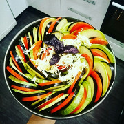 Рататуй с сыром моцарелла